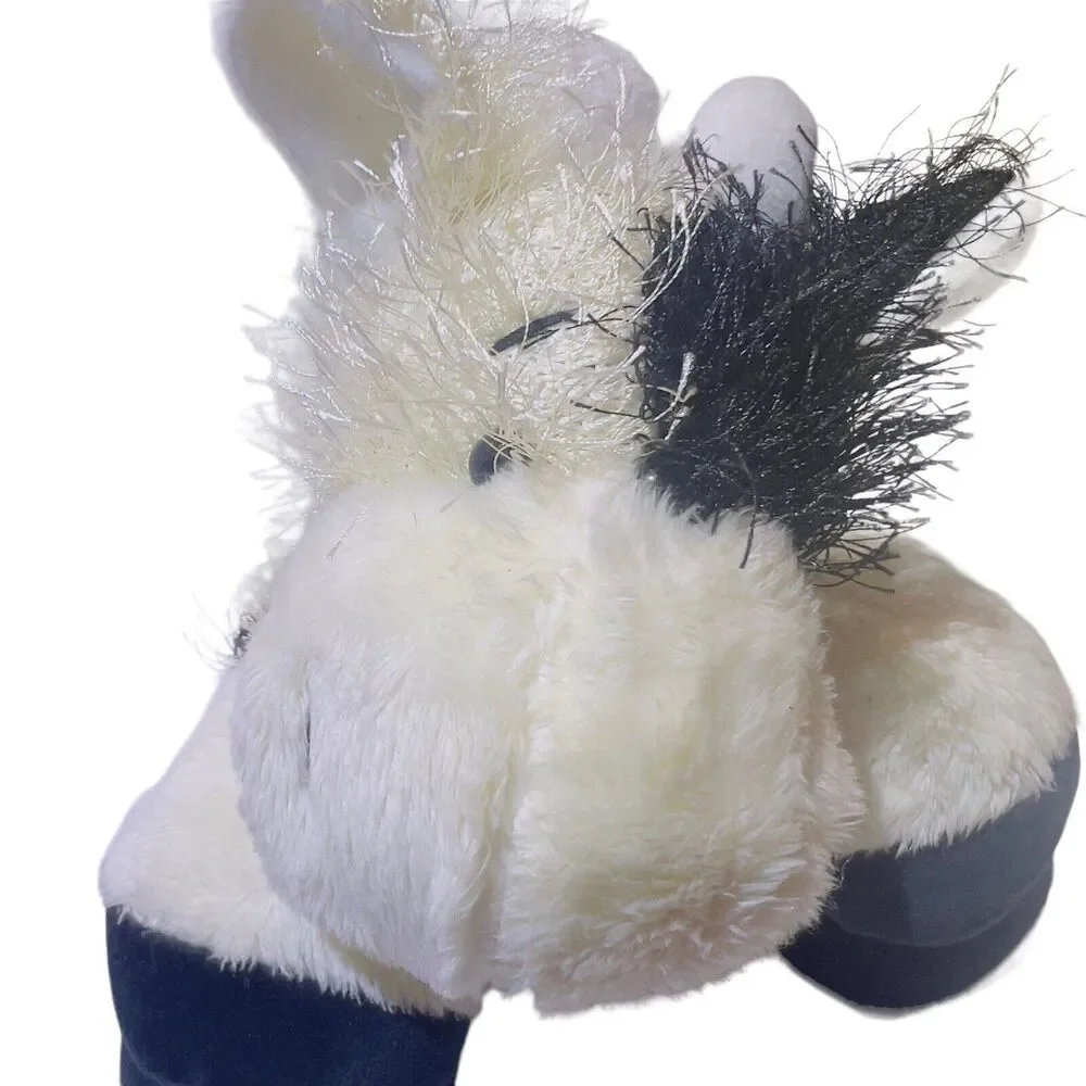 Webkinz Gamz Lil' Kinz Black & White‎ Cow 8” Beanie Plush Stuffed Toy No Code